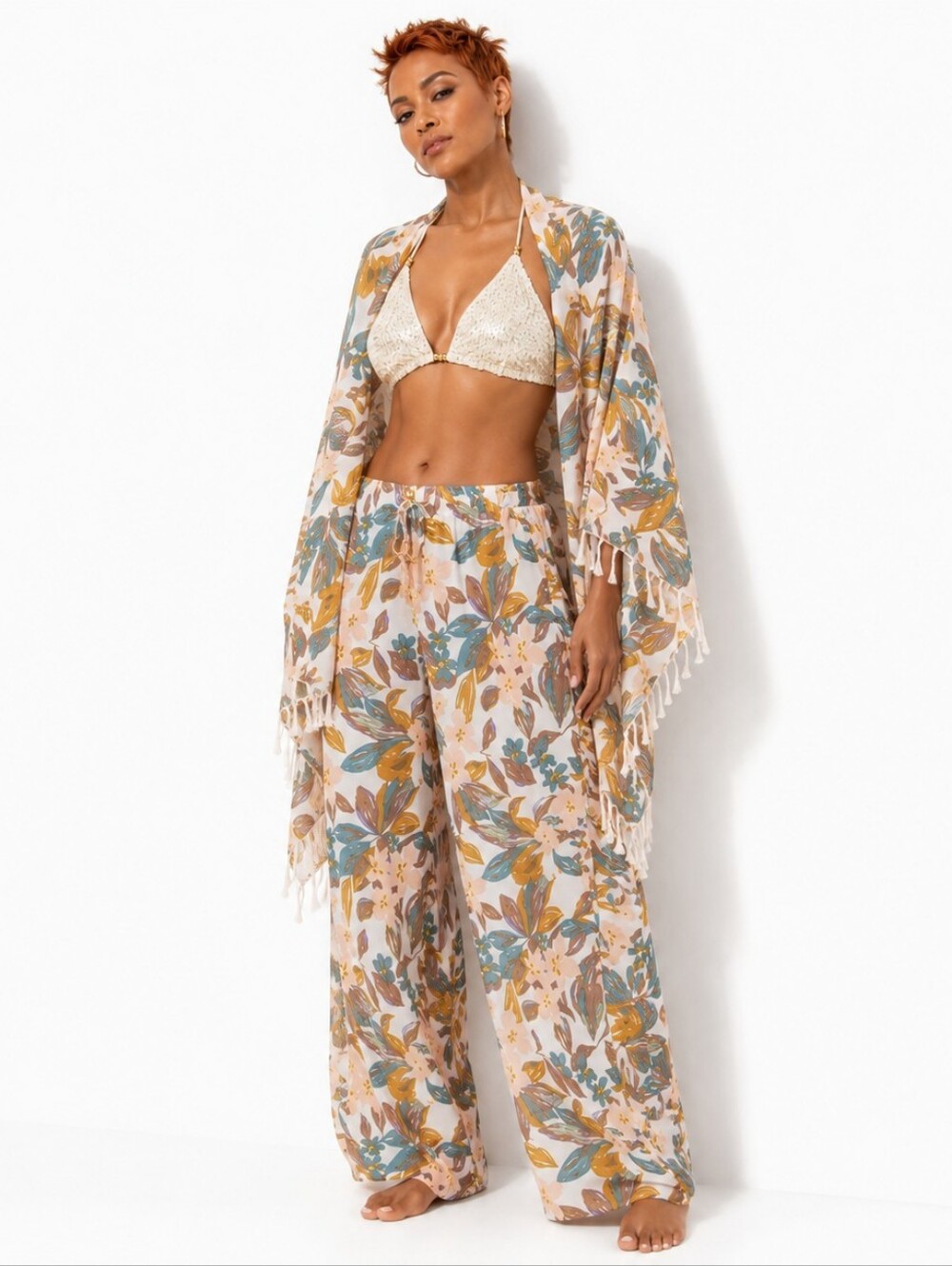 Tropical Floral Swim Cover-Up Bundle